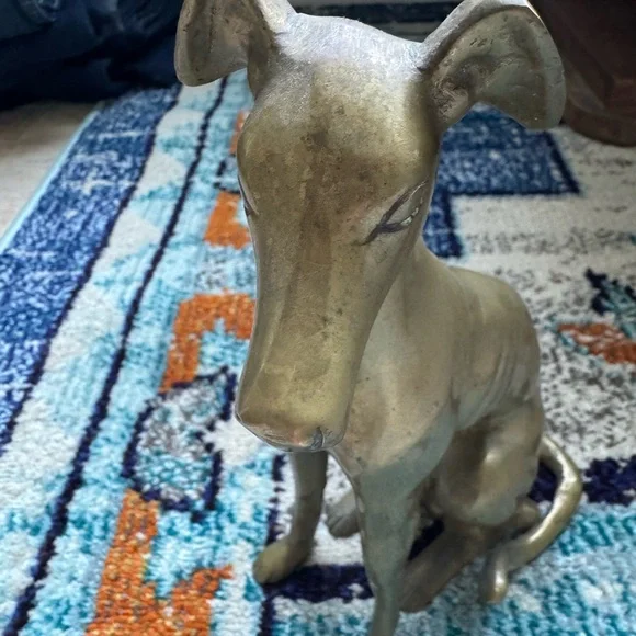 Elegant Brass Dog Figurine - Picture 4 of 7